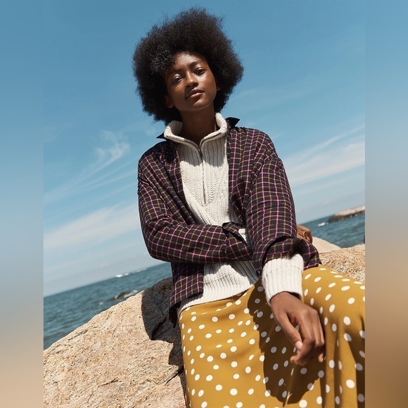 Madewell Grunge Plaid Flannel Long Sleeves Button Up Shirt Size M Cabincore - Picture 1 of 10